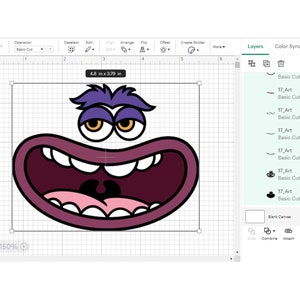 Puede incluir: Un monstruo morado con la boca muy abierta, mostrando los dientes y una lengua rosa. El monstruo tiene ojos grandes y amarillos con pupilas negras y una cabeza morada con un contorno negro.