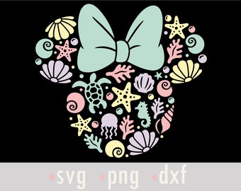 Sea Mouse ears SVG, Sea animals Svg, Mouse Head Svg, Cut files for Cricut and Silhouette, instant download, COD084