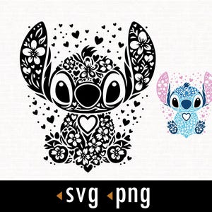 Florales Herzstich SVG, Stichfamiliensvg, Stichohren Svg, Svg, Png, Schnittdateien für Cricut, direkter Download, COD050