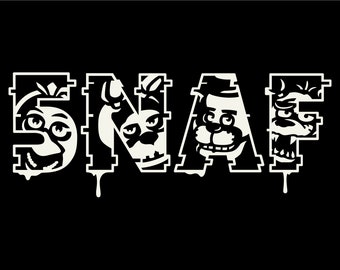 FNAF Svg, 5NAF SVG, Taglia file per Cricut e Silhouette, Svg, png, download istantaneo, COD018