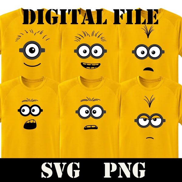 Banana heads SVG, Gru Svg, Cut files for Cricut, Svg, png, instant download, COD021