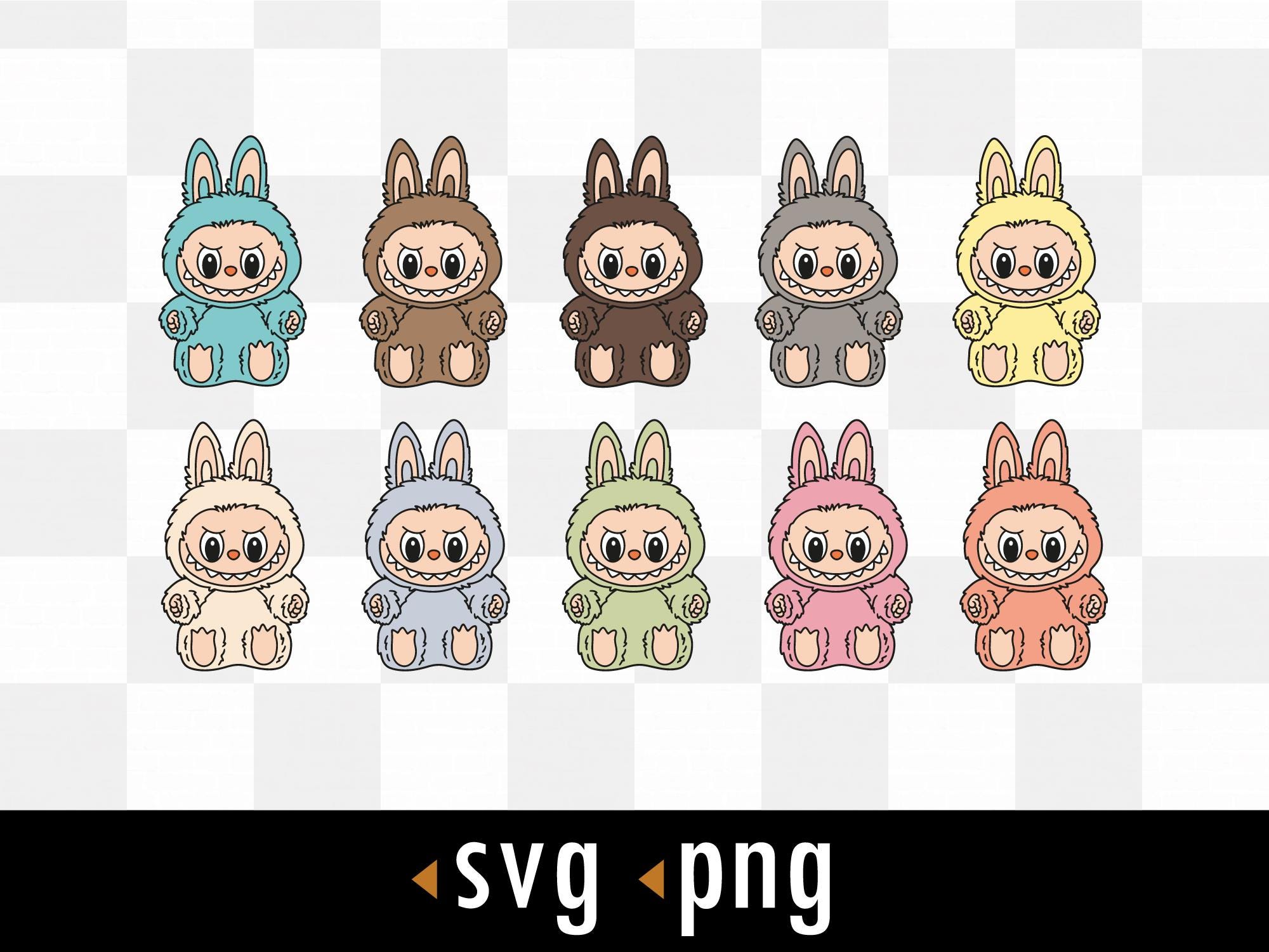 La Bu Bu pack 10 SVG, La bu bu Sitting Svg, Png, Svg, Cut files for Cricut, instant download, COD143