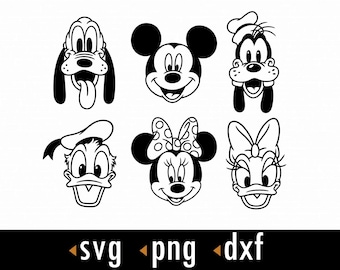Mouse and Friends Character Svg, Magical Mouse Heads Svg, Cut files for Cricut and Silhouette, instant download, COD154