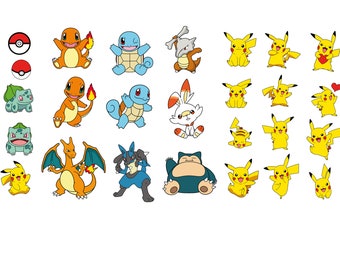 Poke Svg, Best Clipart Svg, Battle Svg, Characters SVG, Cut files for Cricut, Svg, png, instant download, COD013