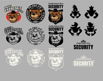 FNAF SVG, 5NAF SVG, Taglia file per Cricut, Svg, PNG, download istantaneo, COD017