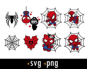 Spider SVG, spider ears Svg, Hero Svg, Png, dxf, Cut files for Cricut and Silhouette, instant download, COD051