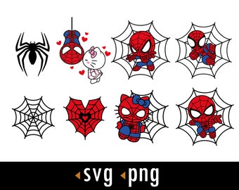 Spider SVG, spider ears Svg, Hero Svg, Png, dxf, Cut files for Cricut and Silhouette, instant download, COD051