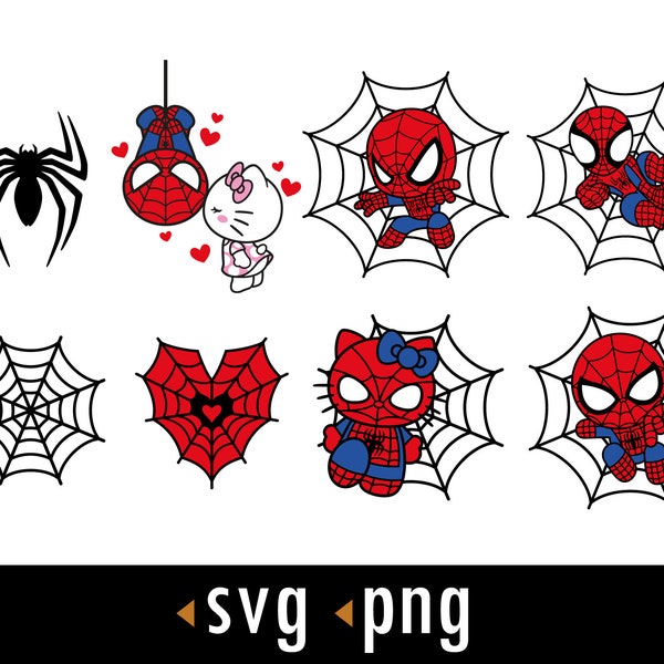 Spider SVG, spider ears Svg, Hero Svg, Png, dxf, Cut files for Cricut and Silhouette, instant download, COD051