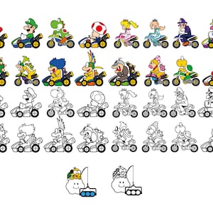 レーシング レトロ ゲーム リニア、キャラクター SVG、Cricut 用カット ファイル、Svg、png、インスタント ダウンロード、COD006