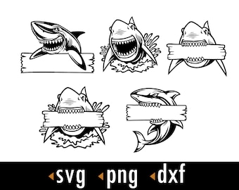 Shark SVG, Shark ocean Svg, Shark Cut Svg, Svg, dxf, Cut files for Cricut and Silhouette, instant download, COD070