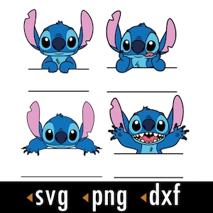 Stitch SVG, Stitch Custom SVG, snijbestanden voor Cricut en Silhouette, SVG, PNG, direct downloaden, COD095
