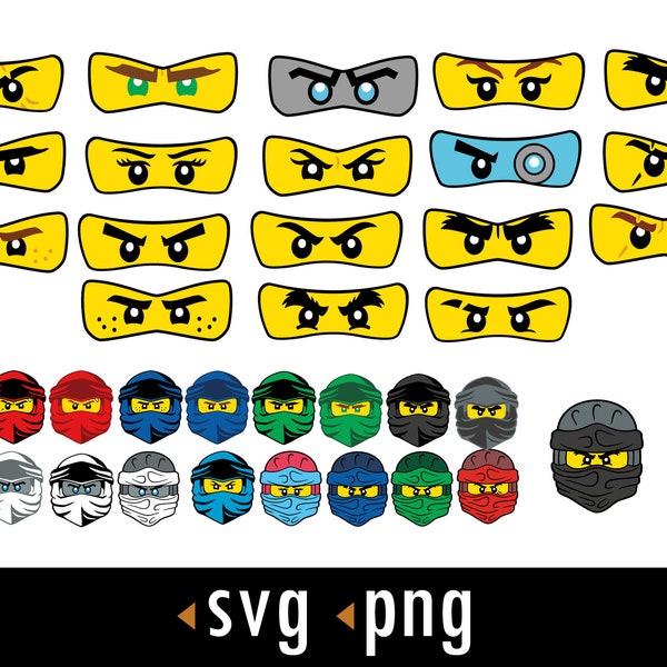 Ninja Svg, Ninja Party SVG, Cut files for Cricut, Svg, png, instant download, COD015