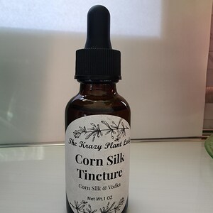 Cornsilk tincture organic, 1 or 2oz, kidney health, diuretic, blood sugar regulation