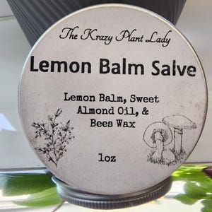 Lemon Balm Salve 1oz Wild crafted