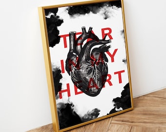 Twenty One Pilots "Tear in My Heart" Anatomical Heart Poster