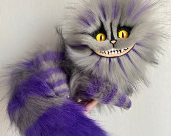 Art doll cheshire cat plush