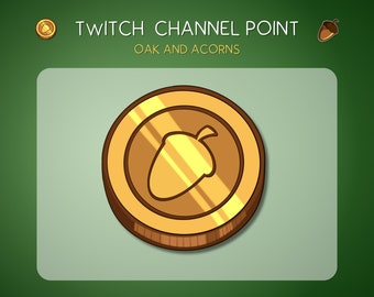 Acorn channel point, twitch channel points, nature channel point, cozy channel point, channel points, twitch assets