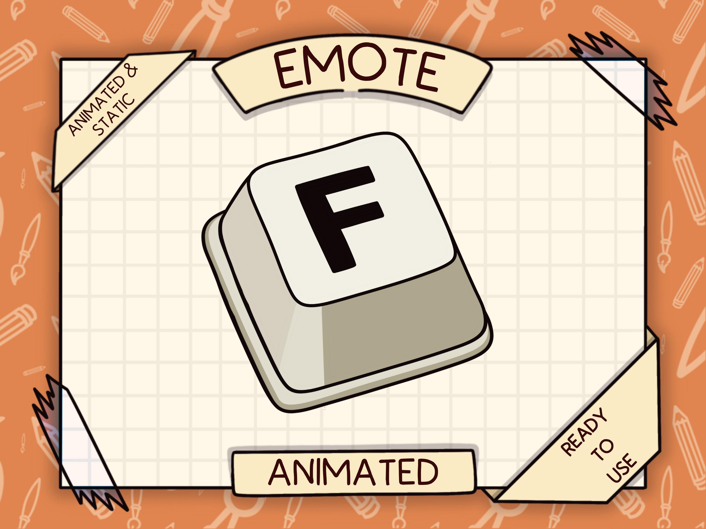 Animated Fail Button Emote, Press F, Twitch, Discord (digital Download ...