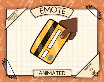 Geanimeerde Take My Money-emote, creditcard Twitch-emote (digitale download)