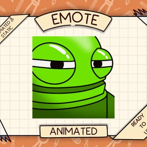 Animerad smiley med grön R.E.P.O. Bot, WTF Glitch (GIF och PNG) (digital nedladdning)