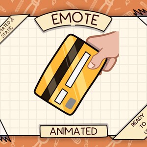 Animated emote, take my money emote, twitch emote, credit card emote, money emote, discord emote, funny emote, discord sticker