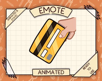 Animated Take My Money Emote, Credit Card, Twitch, Discord