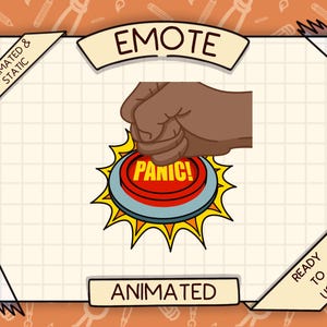 Animated emote, panic button emote, twitch emote, panic emote, stressed emote, button  emote, discord emote, funny emote