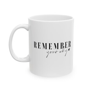 remember your why Ceramic Mug 11oz