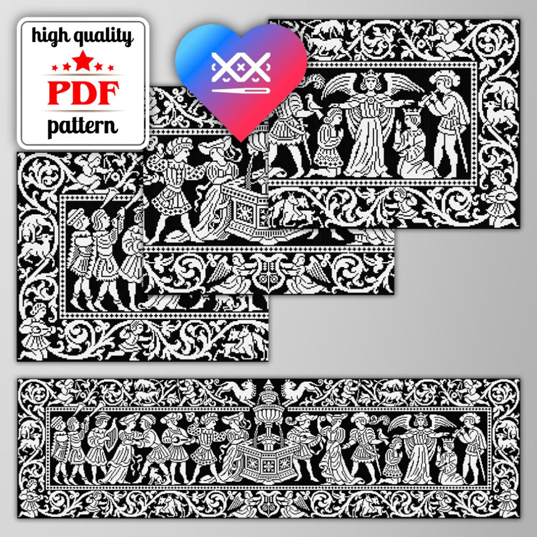 PDF Victorian Embroidery Pattern, Antique Cross Stitch Chart, Antique ...