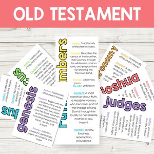 Libros de la Biblia Flip Book, Antiguo Testamento, 39 Libros, Memorización Bíblica, Escuela Dominical, Recursos Cristianos, Educación en Casa, Imprimible, Kinder