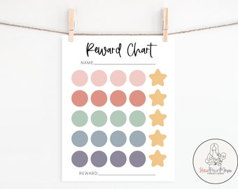 Editable Rainbow Reward Chart: Kids Routine Tracker (Digital Download)