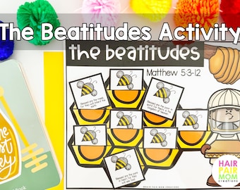 Beatitudes Bee Activity: Printable Bible Verse Game (Digital Download)