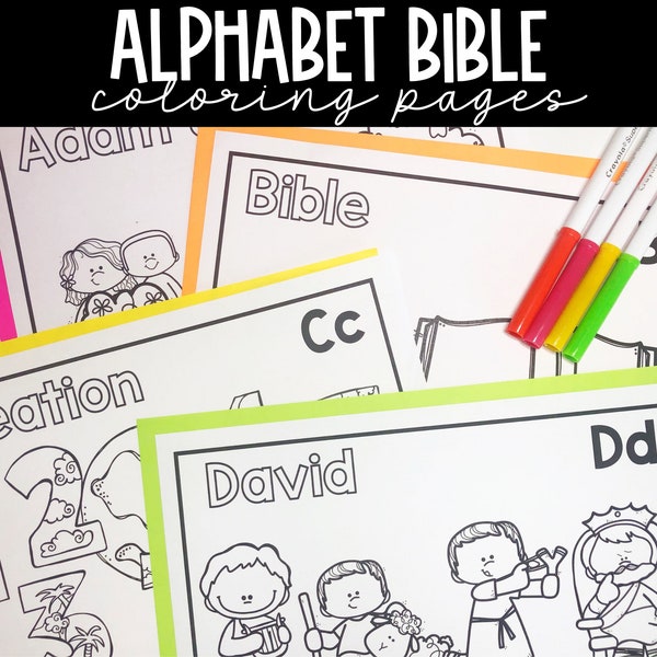 26 Bible Verse Coloring Pages for Kids | Printable Scripture Coloring Pages | Christian Kids Coloring Pages, ABCs of the Bible, Homeschool