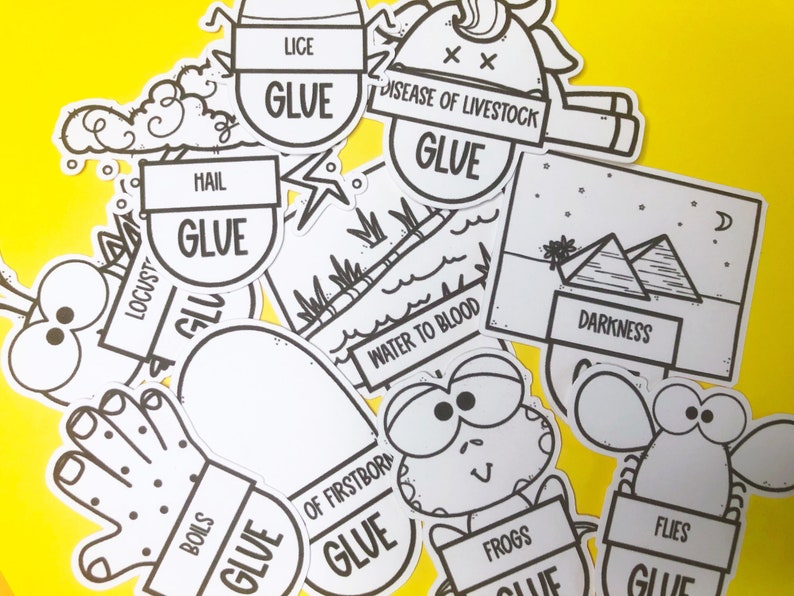 10 Plagues of Egypt, Printable Plagues of Egypt Craft, 10 Plagues, Plagues Bible Craft, Sunday ...