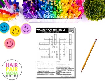 Vrouwen van de Bijbel kruiswoordpuzzel: educatieve activiteit (digitale download)