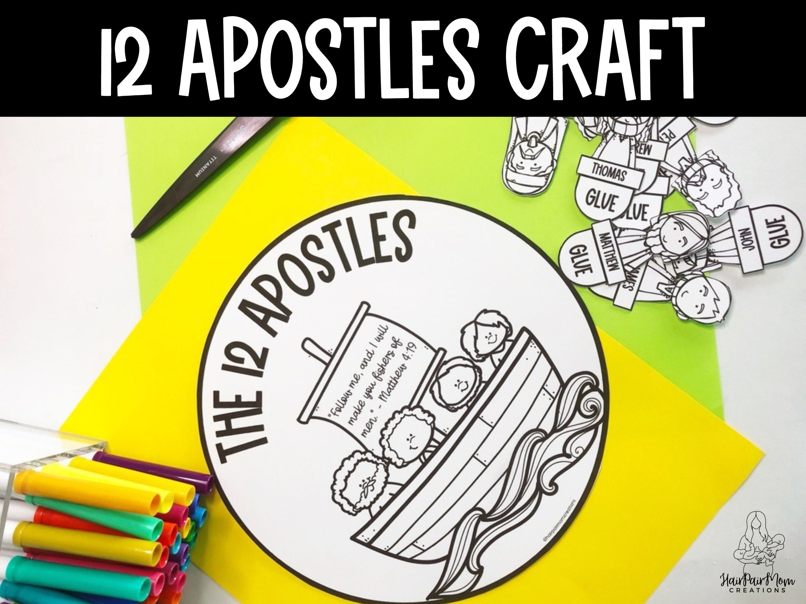 Jesus 12 Disciples Names Printable 12 Disciples Craft Fishers of Men Jesus 12 Disciples Names Printable 12 Disciples Craft Fishers of Men