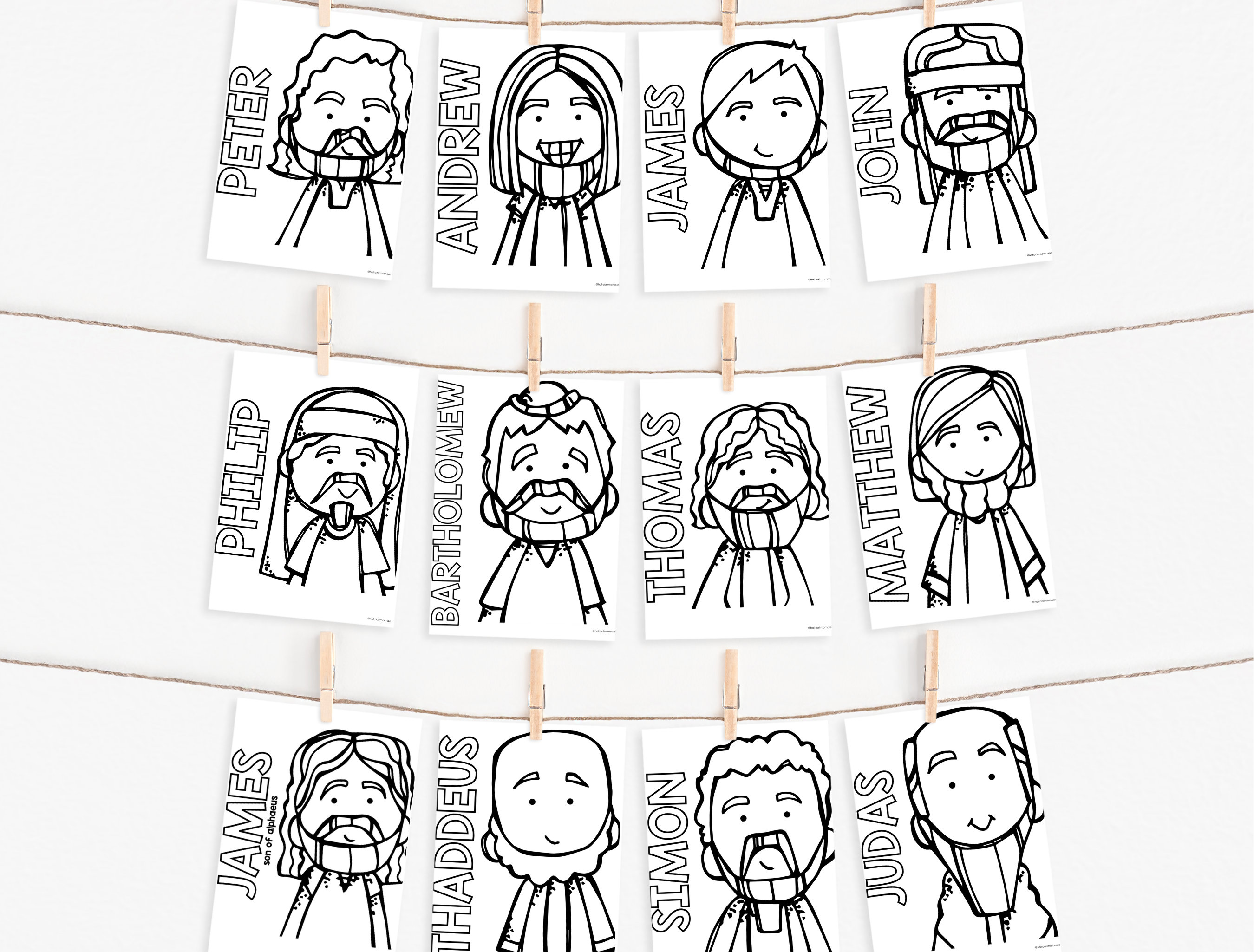 12 Apostles Coloring Pages Preschool - Il Fullxfull.5900719418 Szcj 