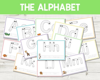 Oversized Alphabet Tracing Cards: Homeschool ABC Letter Formation (Digital Download)