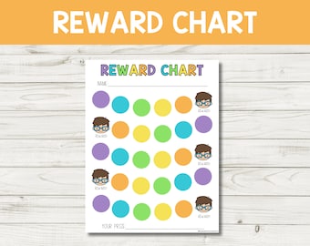 Glasses Reward Chart: Kids Routine Tracker (Digital Download)