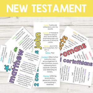 Bücher der Bibel Karten, Neues Testamente, Karteikarten, Bibel Auswendiglernen, Sonntagsschule, Christliche Ressourcen, Hausschule, Printable, Kinder