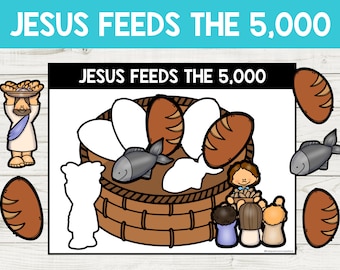 Jesus Feeds 5000 Busy Book Activity: Sunday School Craft (Digital Download)