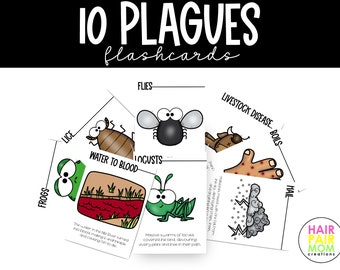 Cartes-éclair sur les plaies d'Égypte : activité biblique pour les enfants (téléchargement numérique)