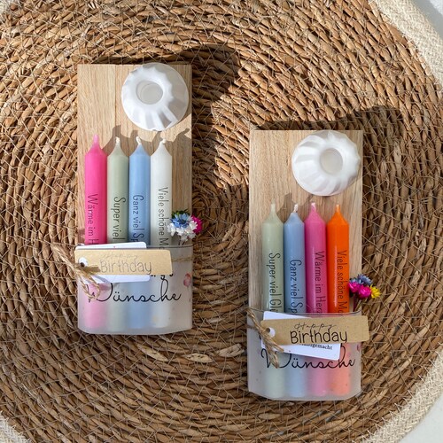 Birthday Wishes Gift Set | Birthday Candles | Pustekuchen | Raysin Bundt Cake / Birthday Gift / Birthday Party Favor