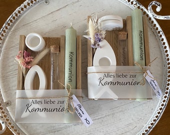 Kommunions Geschenk | Geld verschenken | Kerze | Keramik | Personalisiert