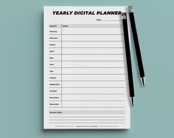 A4 Yearly Schedule | Printable Annual Planner (PDF Print-Ready)