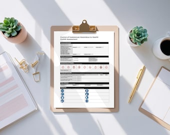 CoSHH Risk Assessment Template, Health and Safety, Hazard Assessment, Workplace Safety, Risk Management, Safety Compliance
