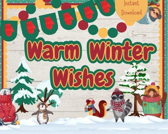 Winter Bulletin Board Kit|January Bulletin Board Kit|Woodland Animals Bulletin Board