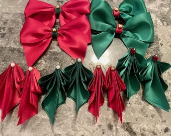 Bow Earrings - Christmas!