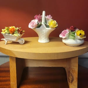Set Of (3) Royal Adderley Fine Bone China Floral Arrangements Made in England