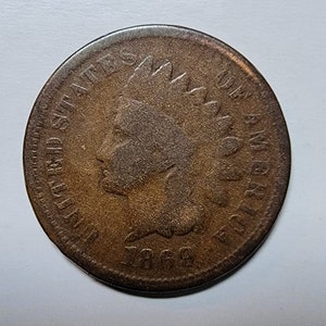 Elusive 1869 Indian Head Cent Penny Rare